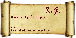 Kautz Györgyi névjegykártya