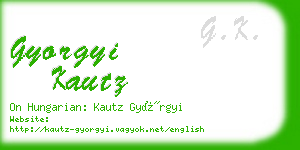 gyorgyi kautz business card